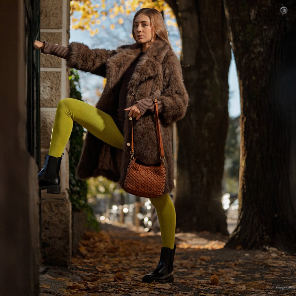 Borsetta Sibilla in pelle intrecciata