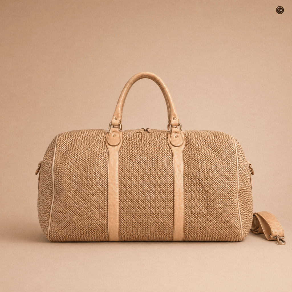Borsone Magellano in pelle intrecciata