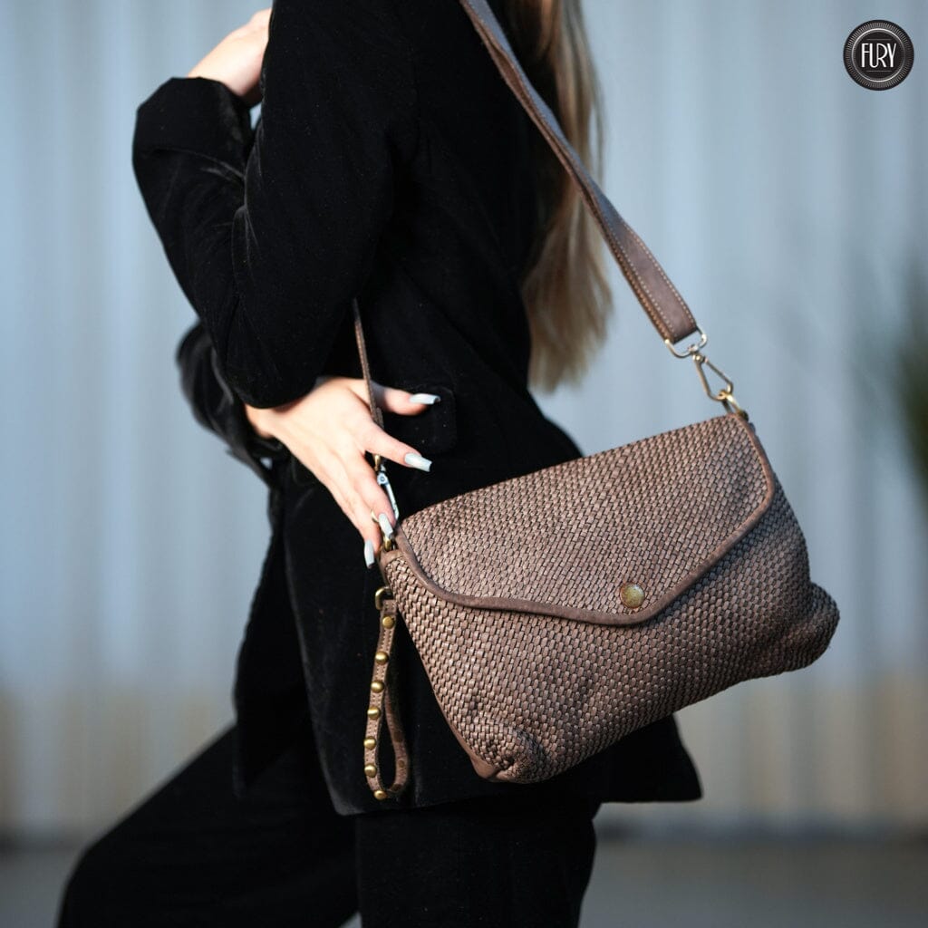 Pochette Sofia in pelle intrecciata