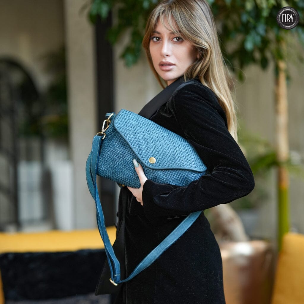Pochette Sofia in pelle intrecciata