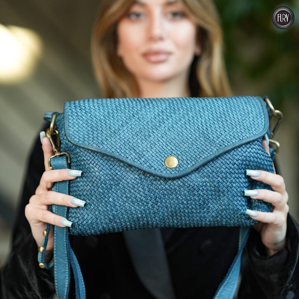 Pochette Sofia in pelle intrecciata