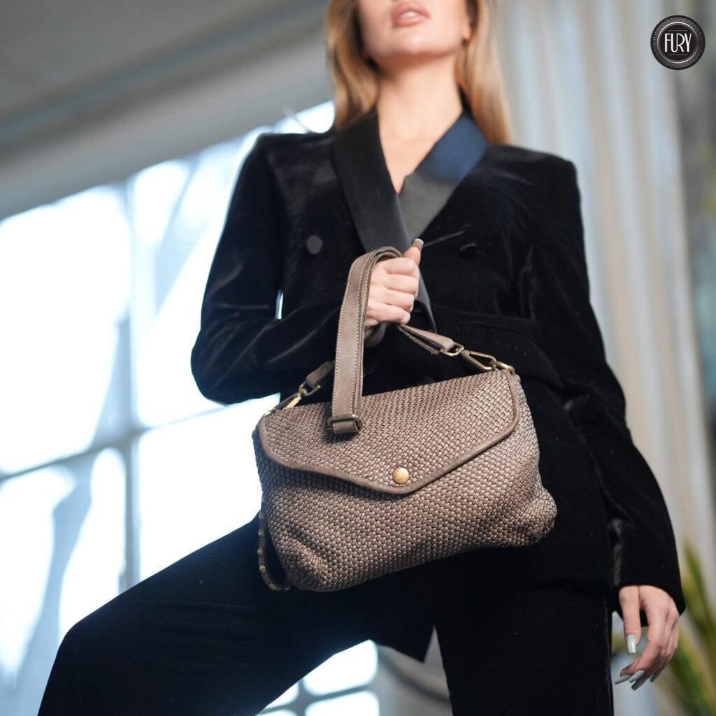 Pochette Sofia in pelle intrecciata