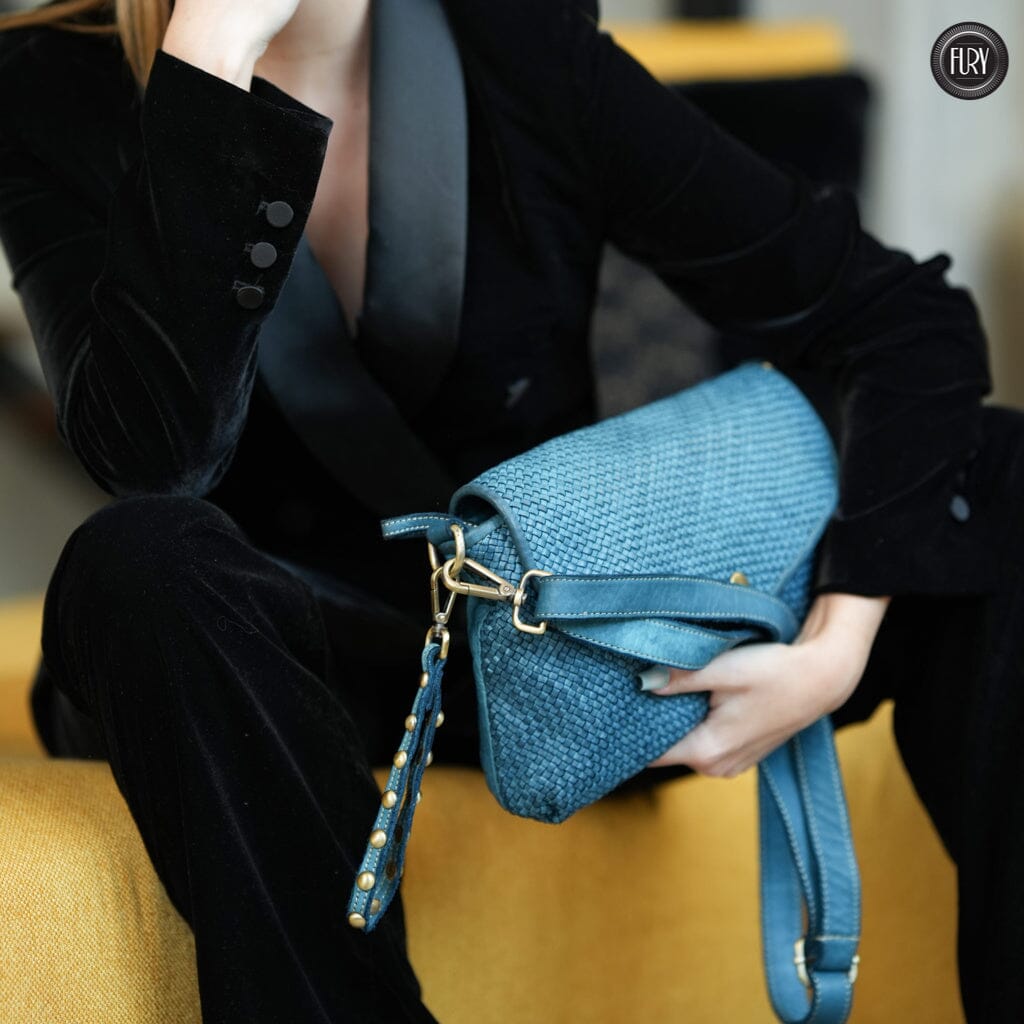 Pochette Sofia in pelle intrecciata