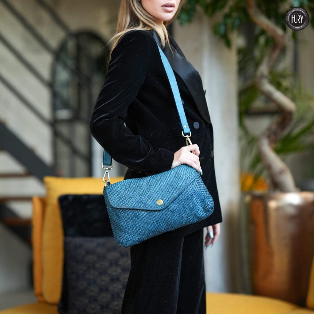 Pochette Sofia in pelle intrecciata