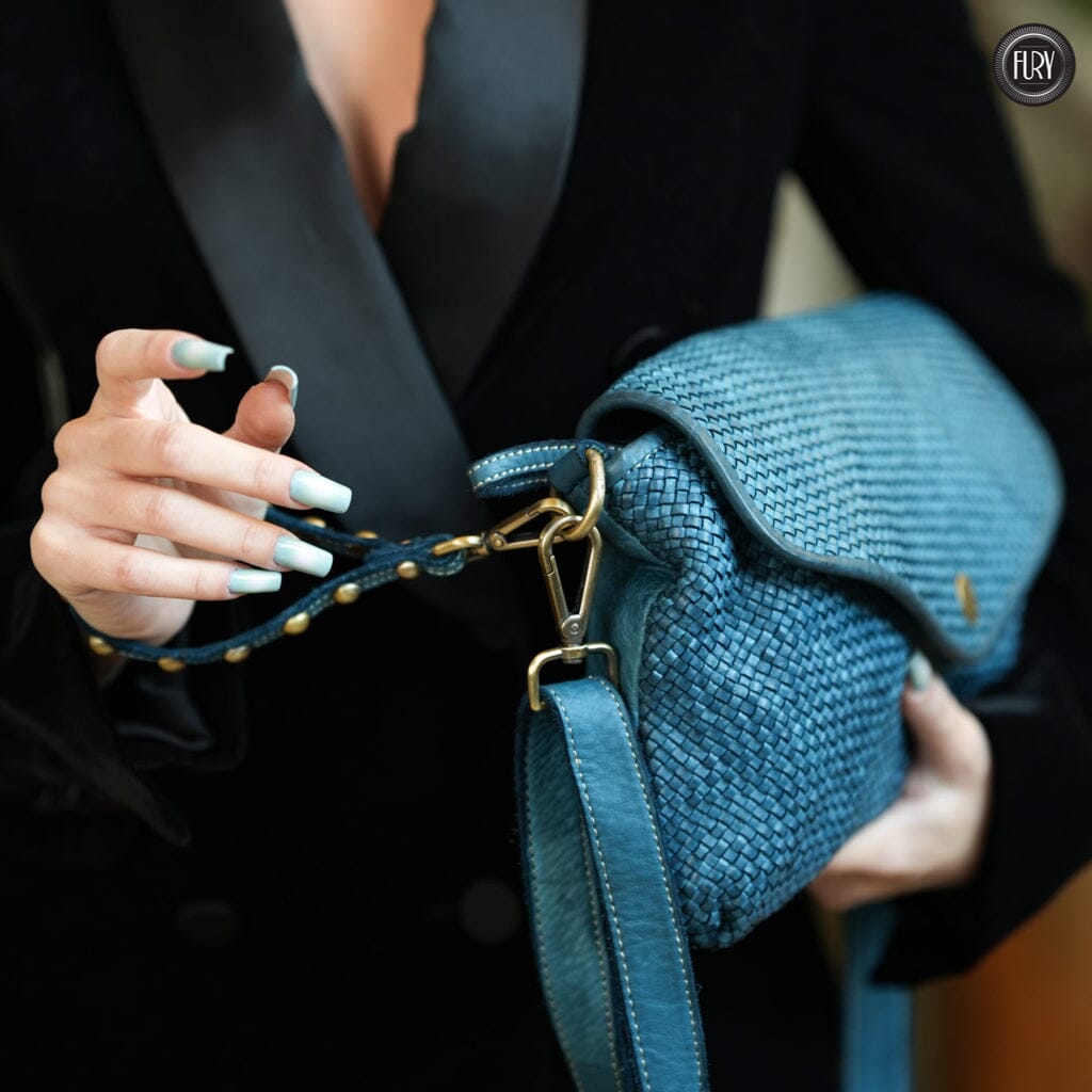 Pochette Sofia in pelle intrecciata
