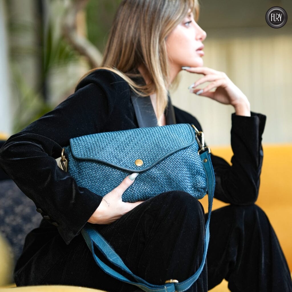 Pochette Sofia in pelle intrecciata