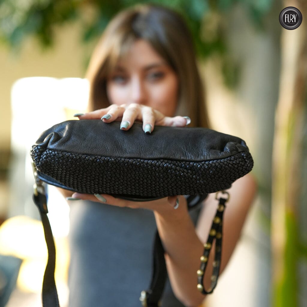 Pochette Sofia in pelle intrecciata