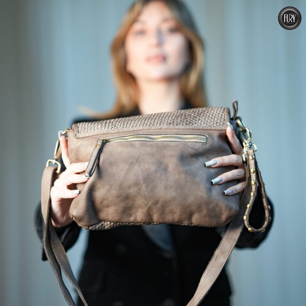 Pochette Sofia in pelle intrecciata