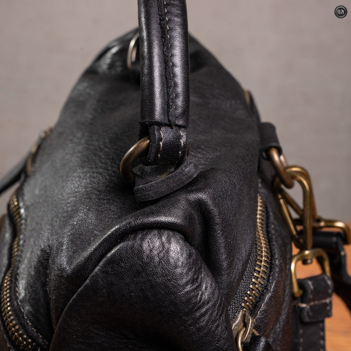 Zainetto Volterra reversibile in pelle intrecciata