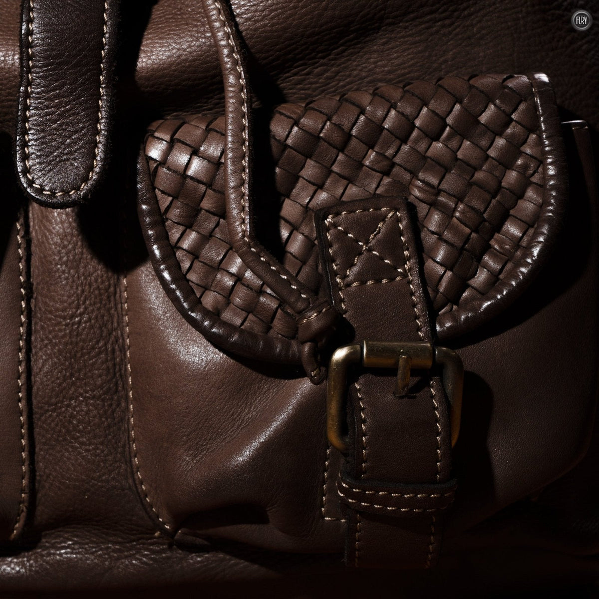 Zaino Lorenzo in pelle intrecciata